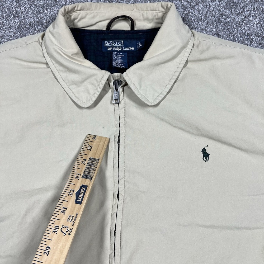 Vintage 90s Polo Ralph Lauren Blackwatch Plaid Quilted Lined Bomber Harrington L - Picture 9 of 10